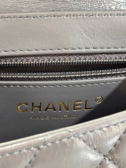 Chanel Nano Kelly Grey Calfskin