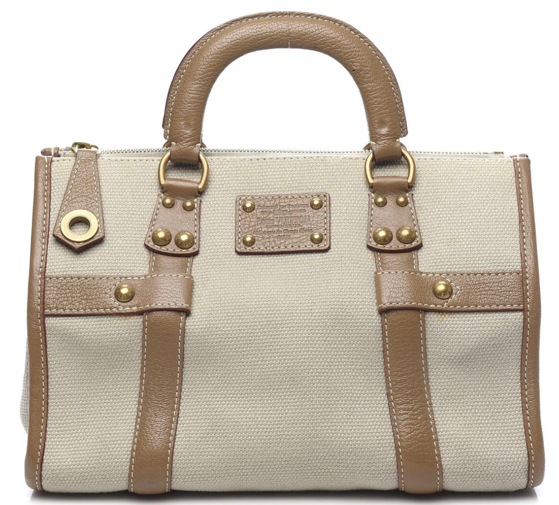 Pre-Owned LV Toile Trianon Sac Neverfull Weekender 30 Beige