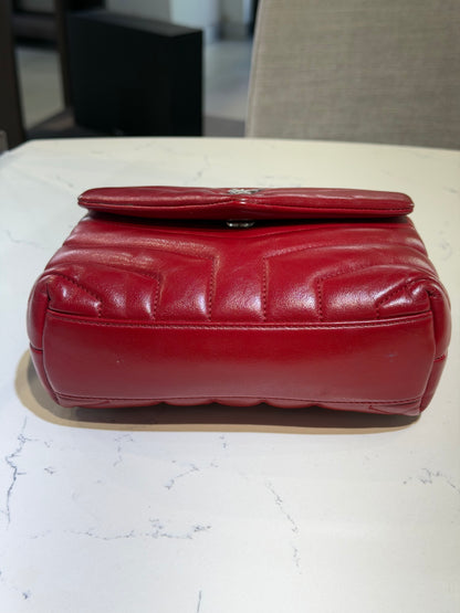 Pre-Owned YSL Red Mini Loulou Crossbody Bag