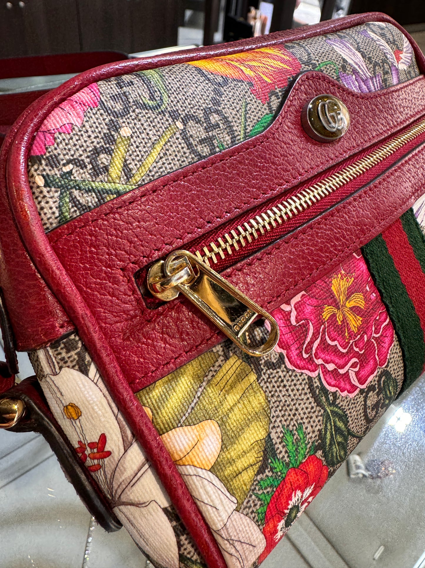 Gucci Ophidia Red Flora Crossbody