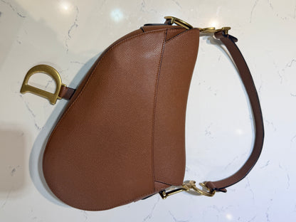 Pre-Owned CD Saddle Bag with Strap Golden Saddle