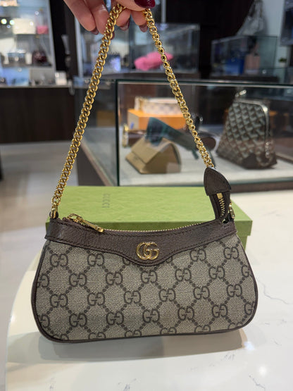 Pre-Owned GG Mini Ophidia and Ebony Supreme Shoulder Bag
