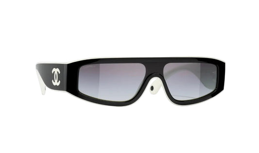 Unworn CC Shield Sunglasses Black & White