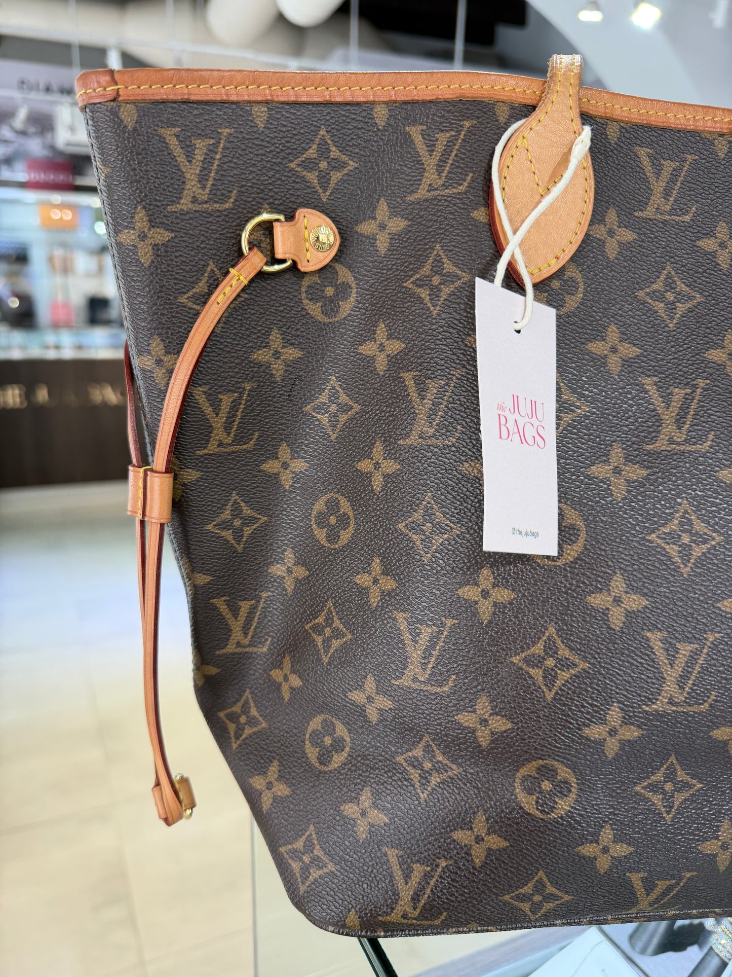 Pre-Owned LV Monogram Neverfull MM Pivoine Pink