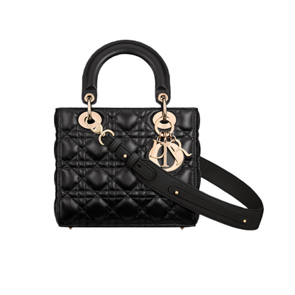 Christian Dior Small Lady Black Cannage Lambskin