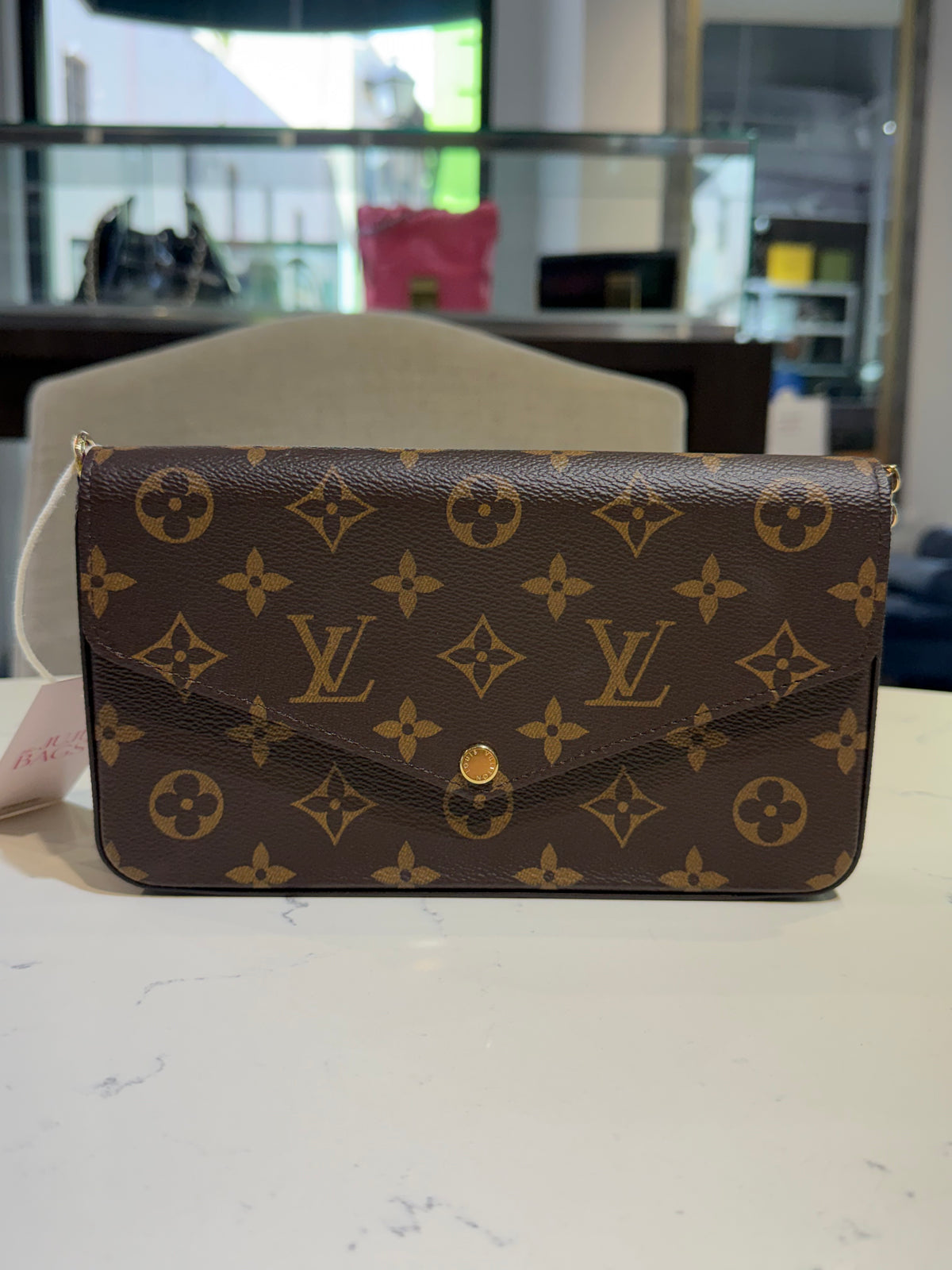 Pre-Owned LV Monogram Pochette Félicie Chain Wallet