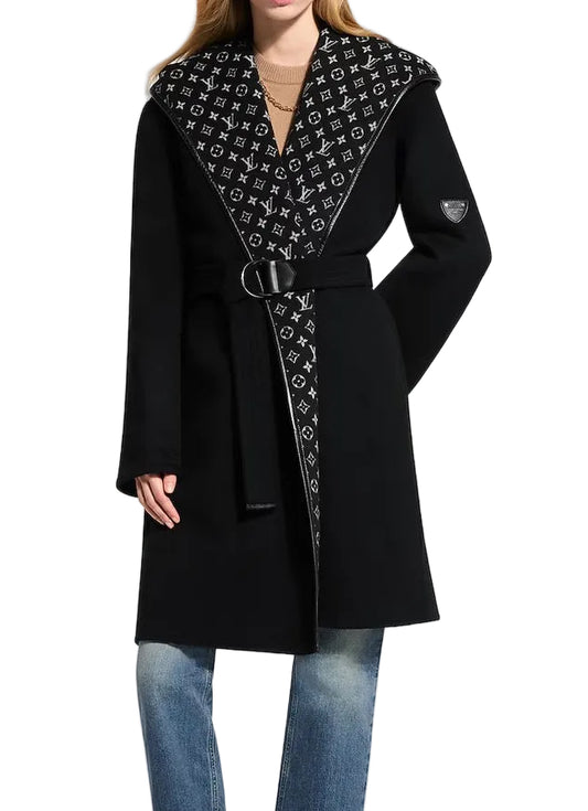Brand New LV Hooded Wrap Coat