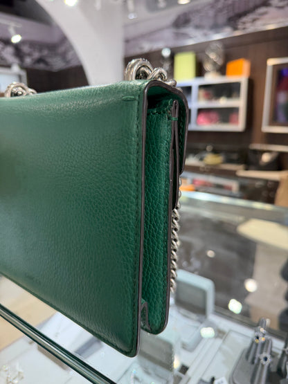Pre-Owned GG Mini Dionysus Emerald Green Crystals Shoulder Bag