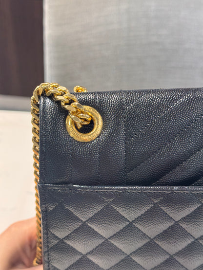 Pre-Owned Saint Laurent Large Envelope Black GHW