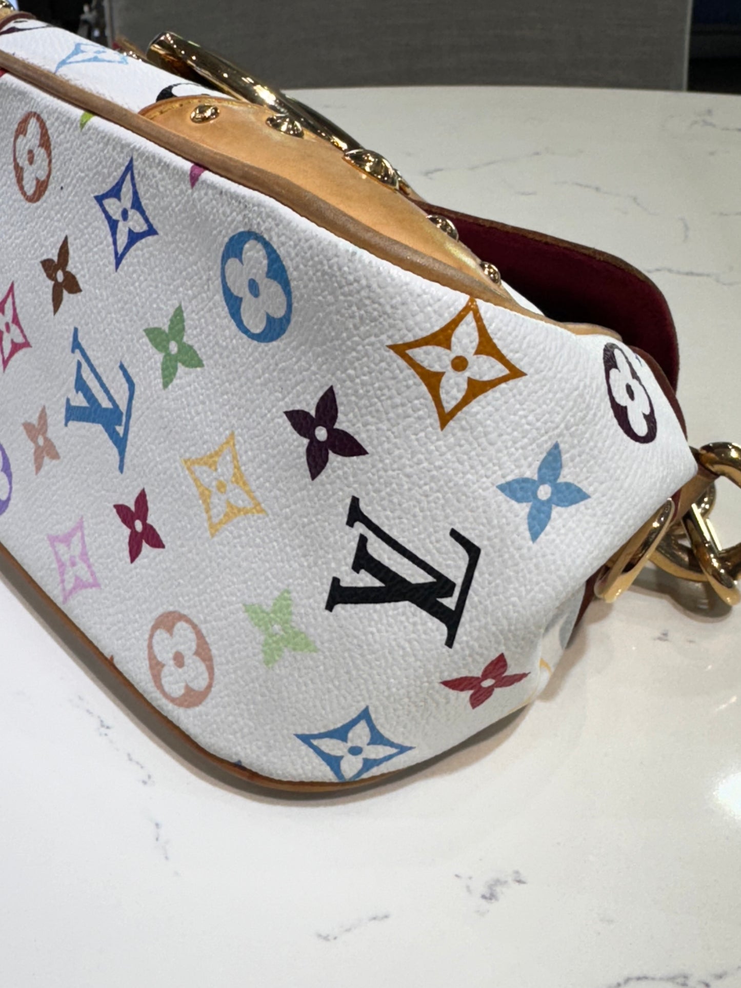 Louis Vuitton White Monogram Multicolore Marilyn Bag