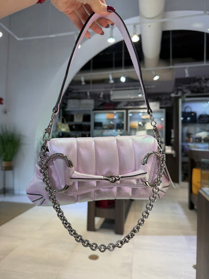 Unworn GG Horsebit Chain Small Shoulder Bag