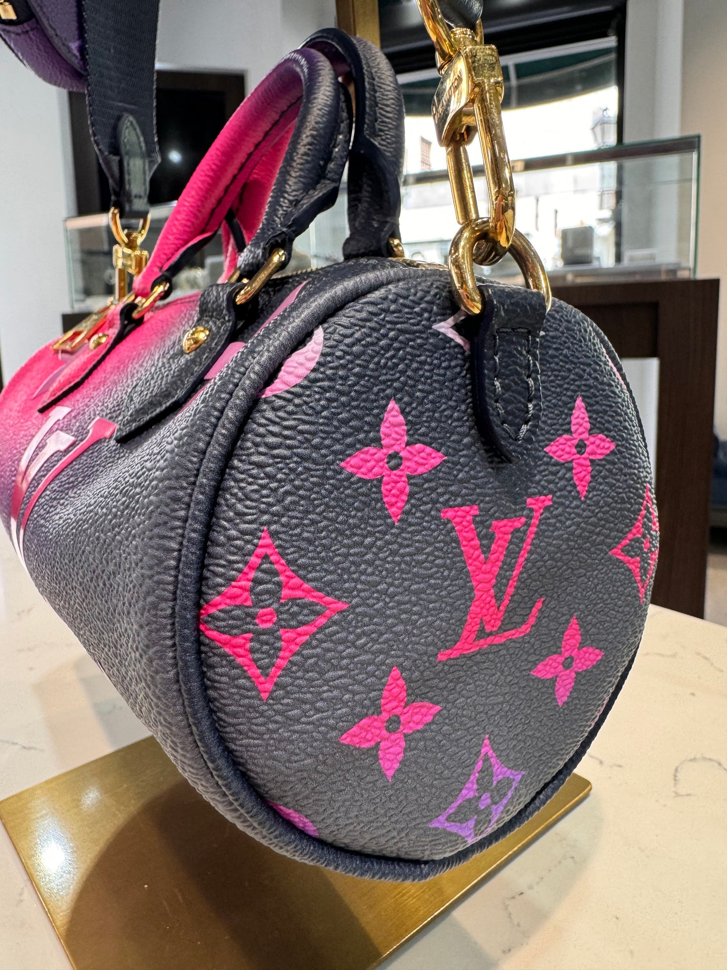 Louis Vuitton Giant Spring In The City Papillon BB Midnight Fuchsia