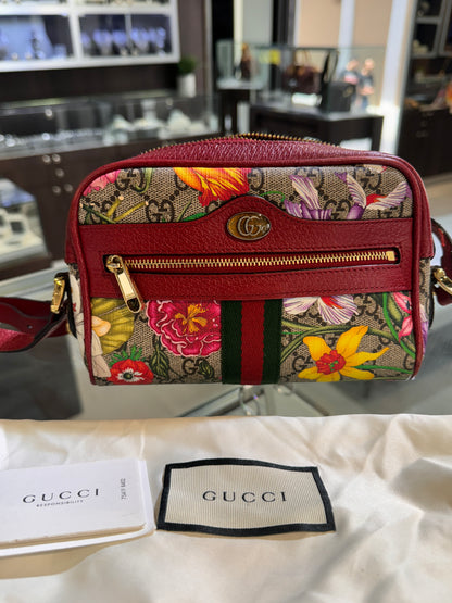 Gucci Ophidia Red Flora Crossbody