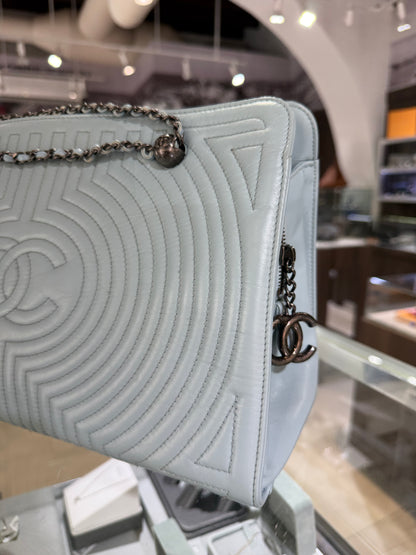 Pre-Owned CC Light Blue Calfskin Garden Tote