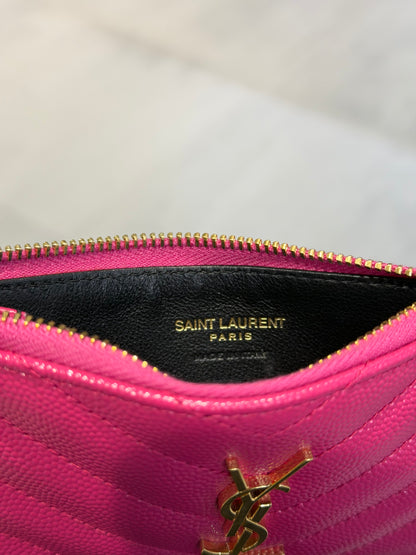 Saint Laurent Cassandre Pink Card Holder