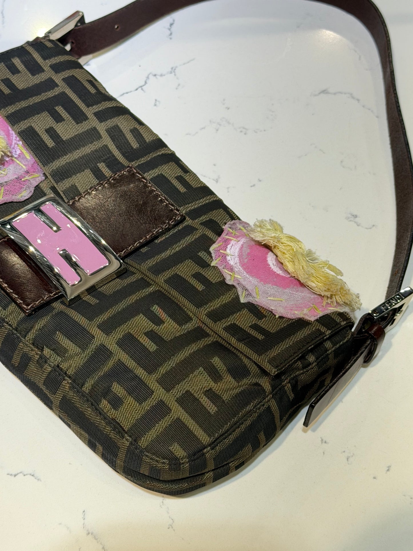 Pre-Owned FF Zucca Flower Baguette