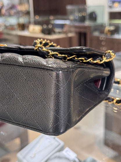 Chanel Black Caviar Medium Classic Flap Gold Hardware