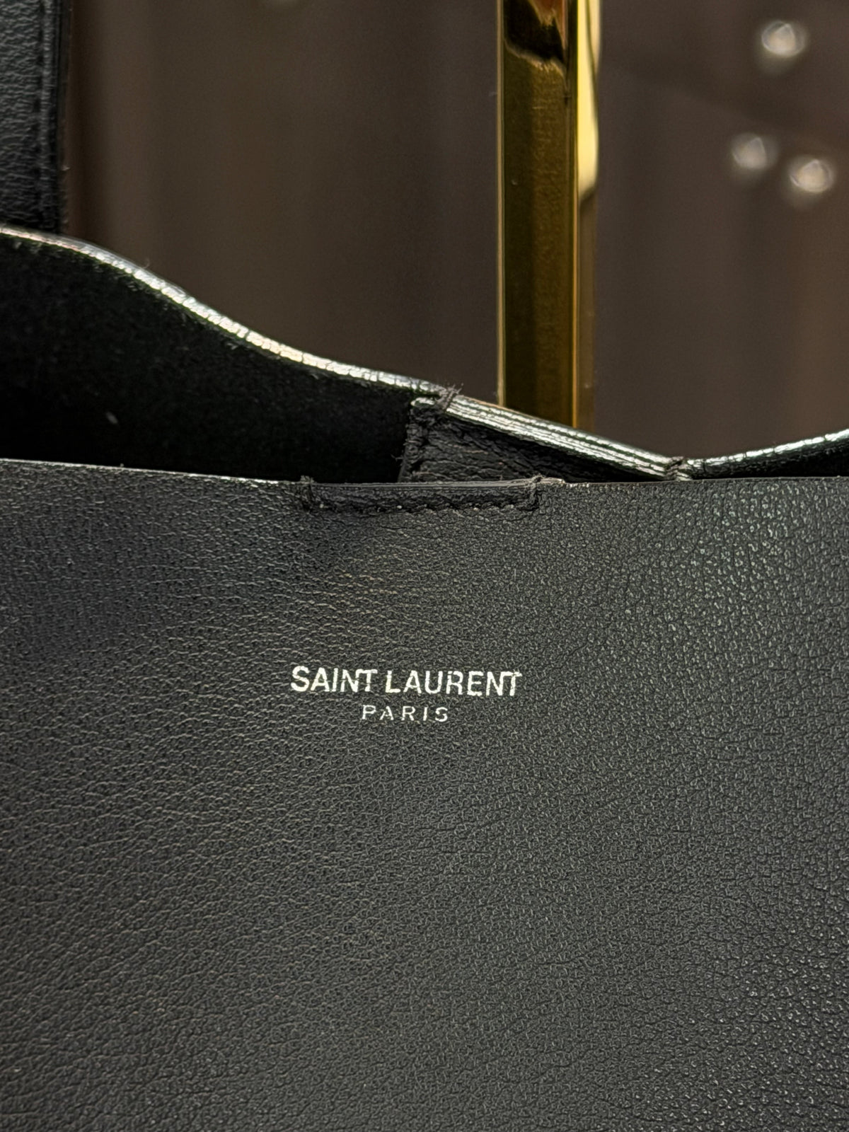 Pre-Owned YSL Black Large Fringe Shopping Tote