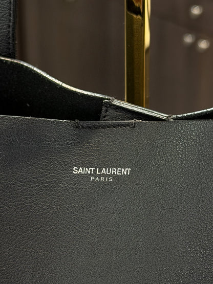 Pre-Owned YSL Black Large Fringe Shopping Tote