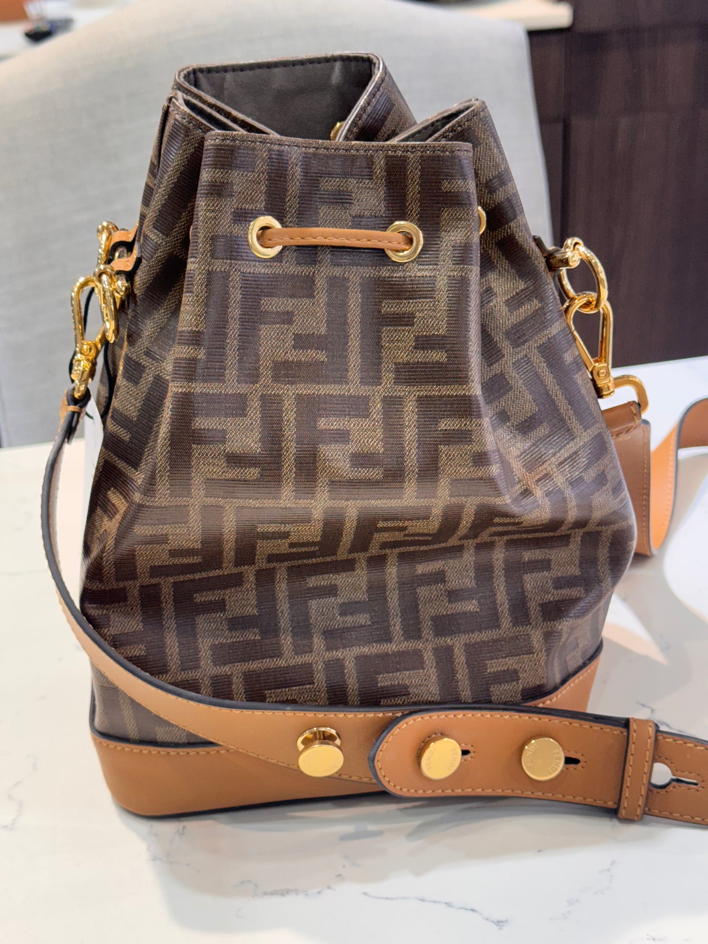 Fendi Mon Tresor Zucca Bucket Bag
