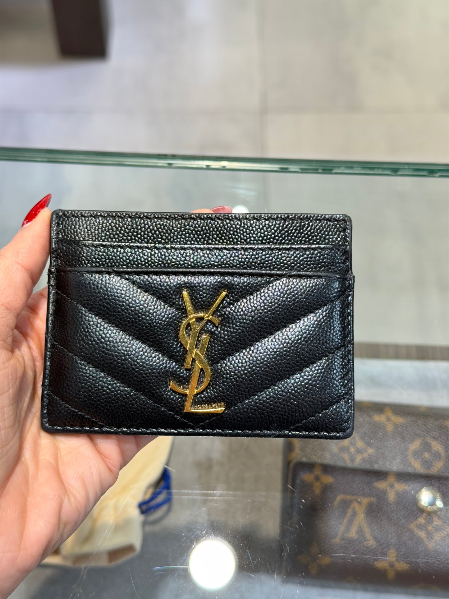 PreOwned Saint Laurent Cassandre Card Holder