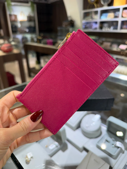 Saint Laurent Cassandre Pink Card Holder