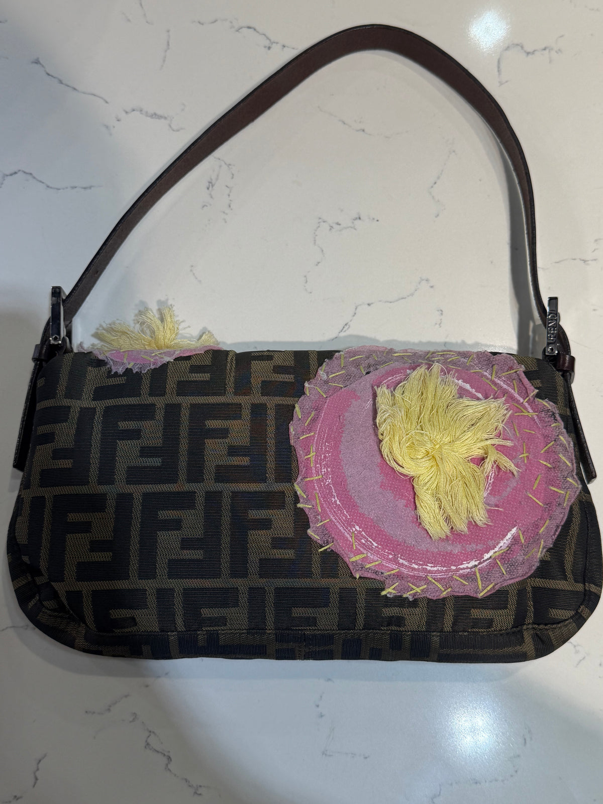 Pre-Owned FF Zucca Flower Baguette