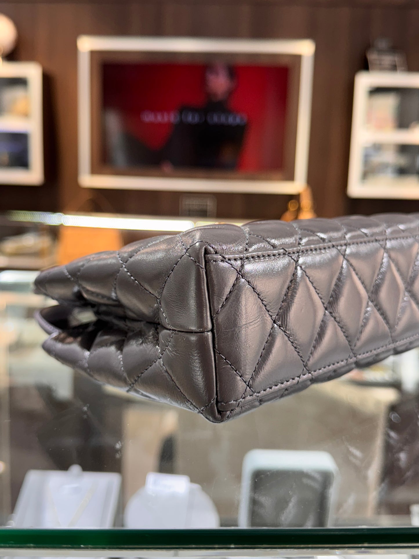 Chanel Nano Kelly Grey Calfskin