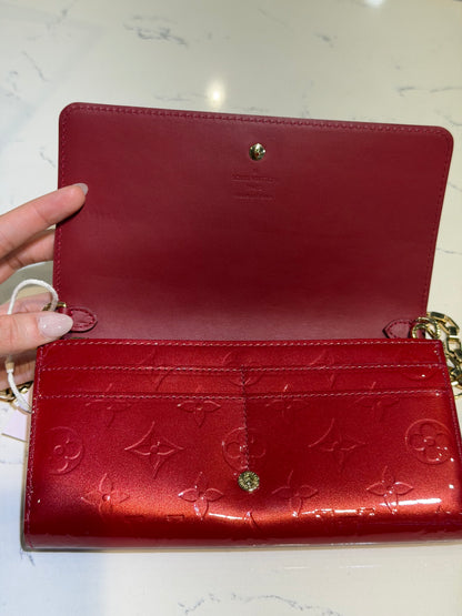 Pre-Owned LV Pomme D'Amour Monogram Vernis Chaine Wallet