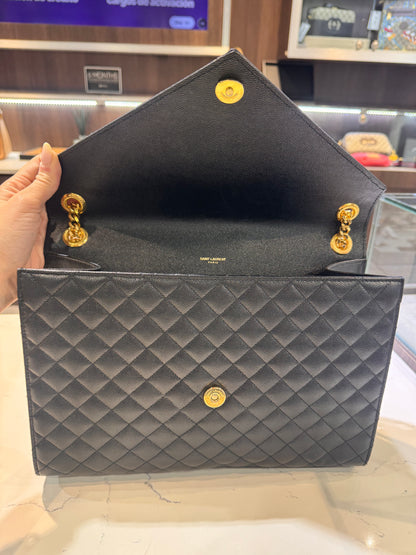 Pre-Owned Saint Laurent Large Envelope Black GHW