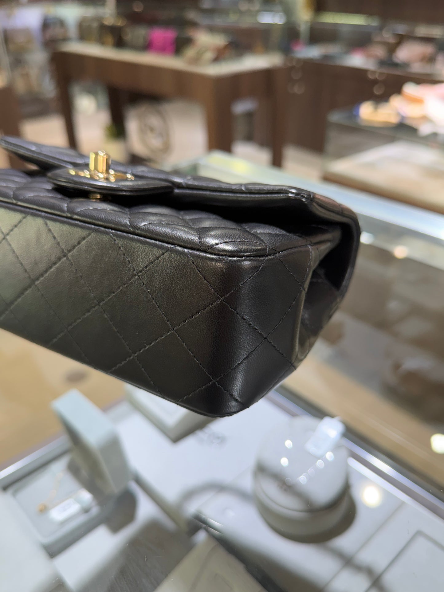 Chanel Mini Rectangular Black Lambskin