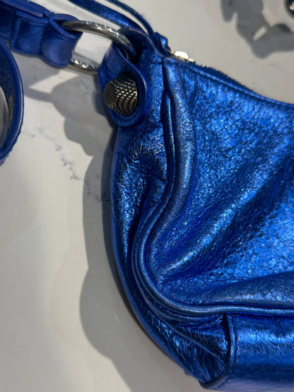 Balenciaga Le Cagole XS Blue Metallic