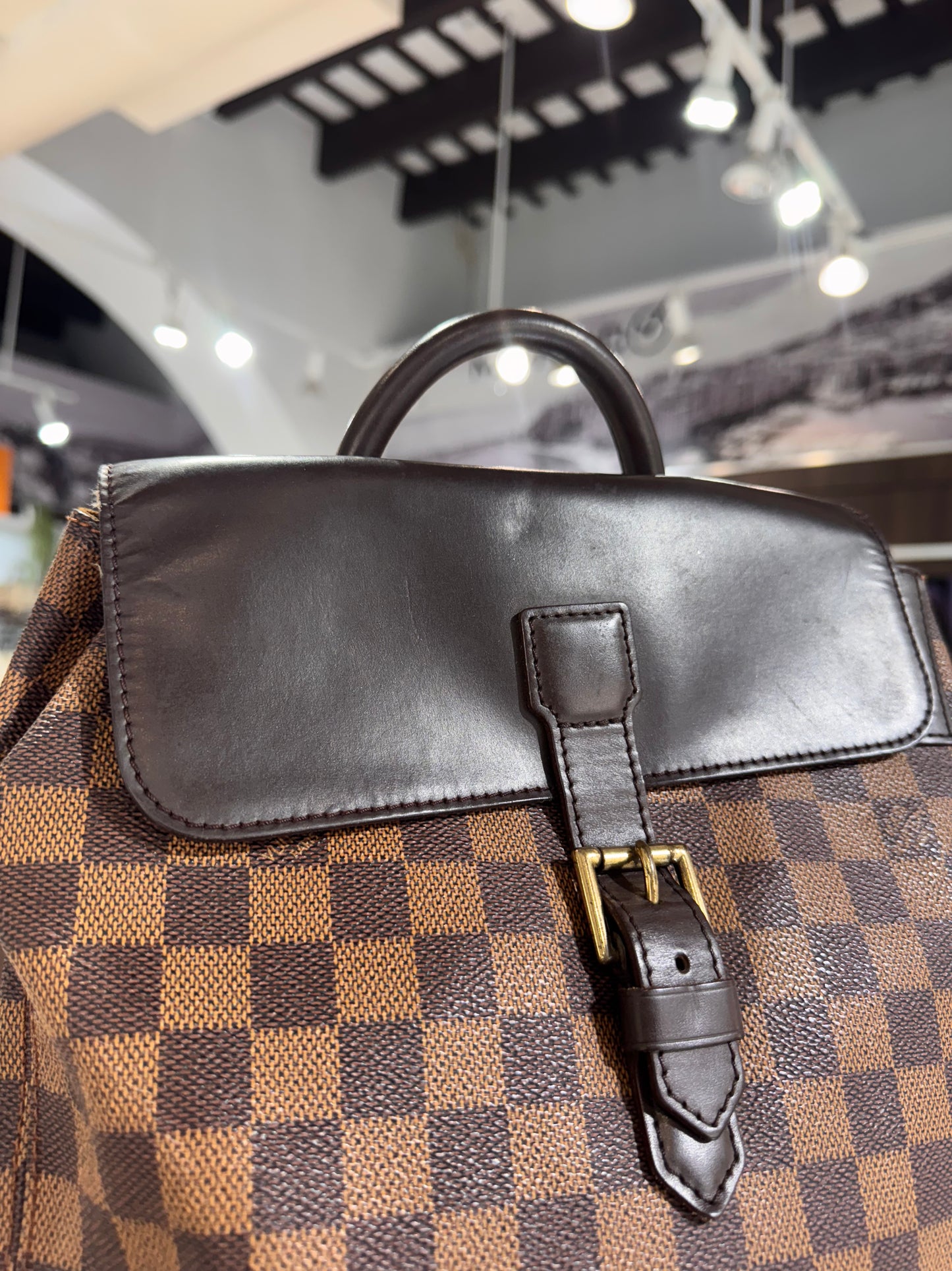 Vintage Louis Vuitton Damier Ebene Soho Backpack