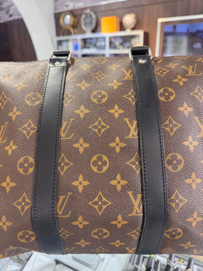 Louis Vuitton Monogram Macassar Keepall Bandouliere 45