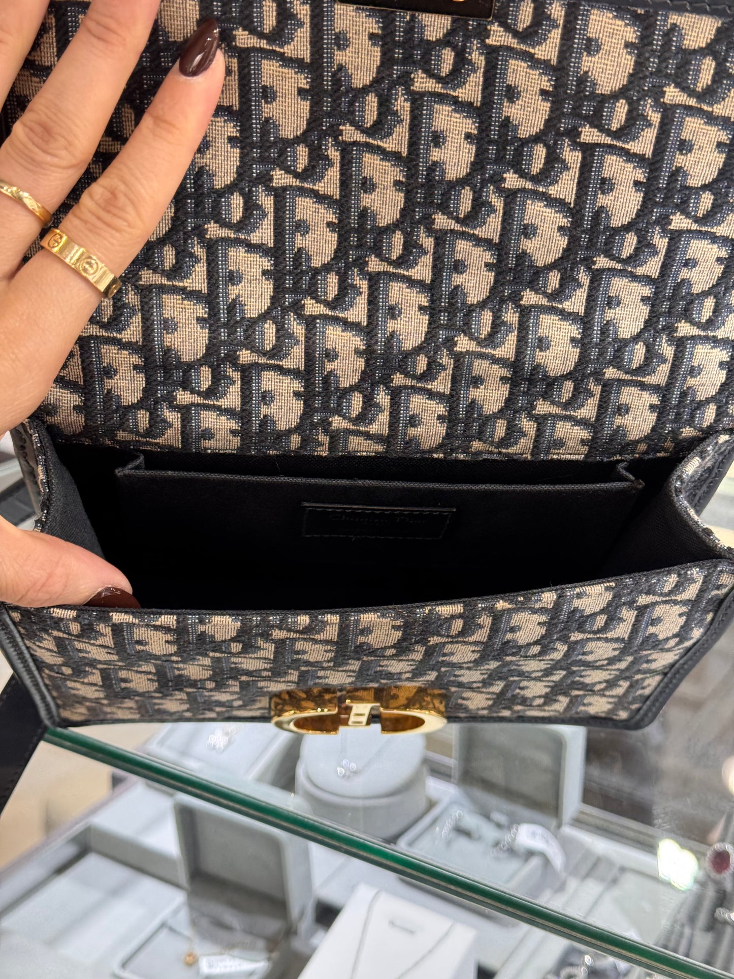 Christian Dior 30 Montaigne Blue Dior Oblique Bag
