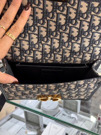 Christian Dior 30 Montaigne Blue Dior Oblique Bag