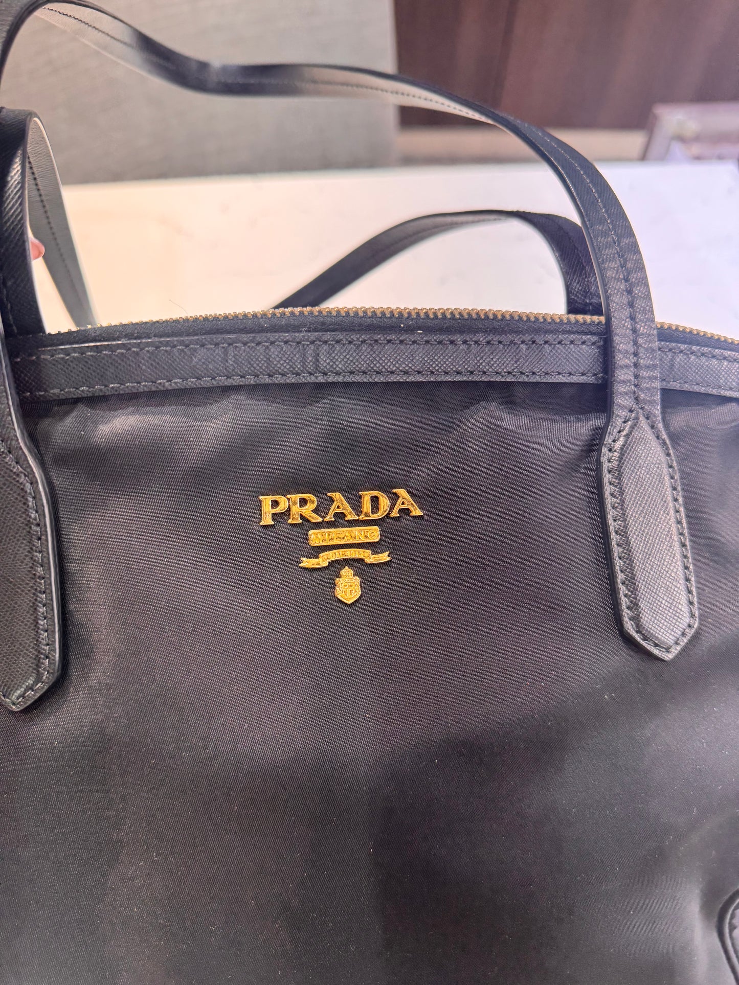 Prada Black Nylon Tote