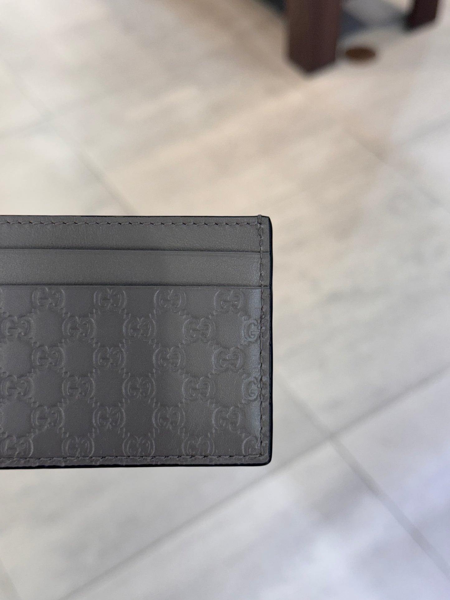 Gucci Microguccissima Grey Card Holder
