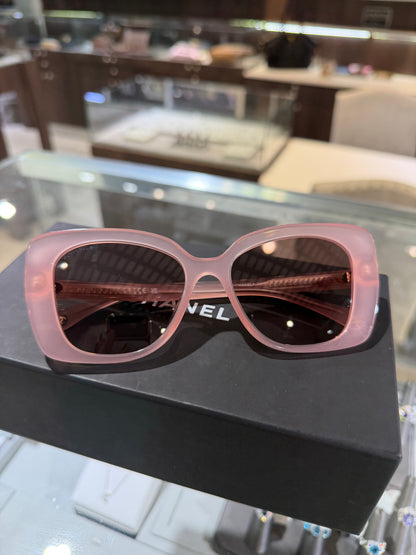 Chanel Pink Rectangle Sunglasses CH5504A