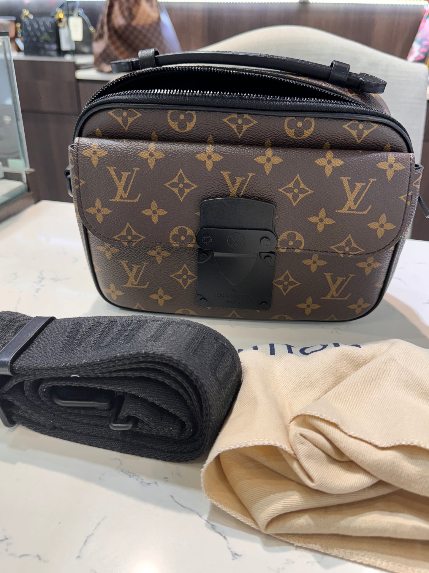 Louis Vuitton Monogram S Lock Messenger Bag