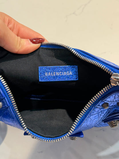 Balenciaga Le Cagole XS Blue Metallic
