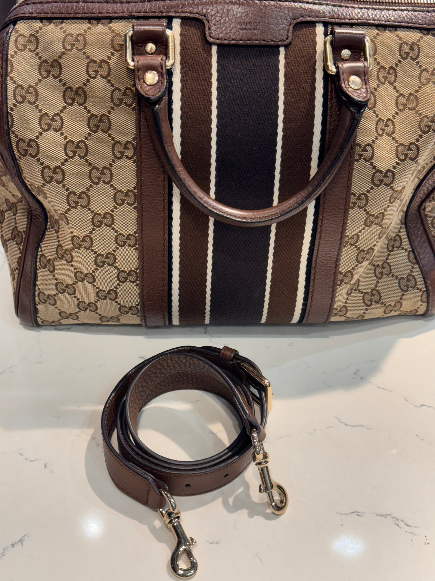 Gucci GG Canvas Boston Bag
