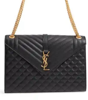 Pre-Owned Saint Laurent Large Envelope Black GHW