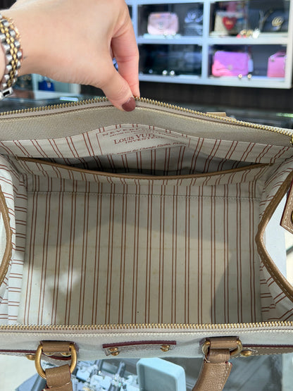 Pre-Owned LV Toile Trianon Sac Neverfull Weekender 30 Beige