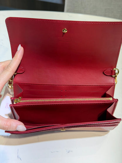 Pre-Owned LV Pomme D'Amour Monogram Vernis Chaine Wallet