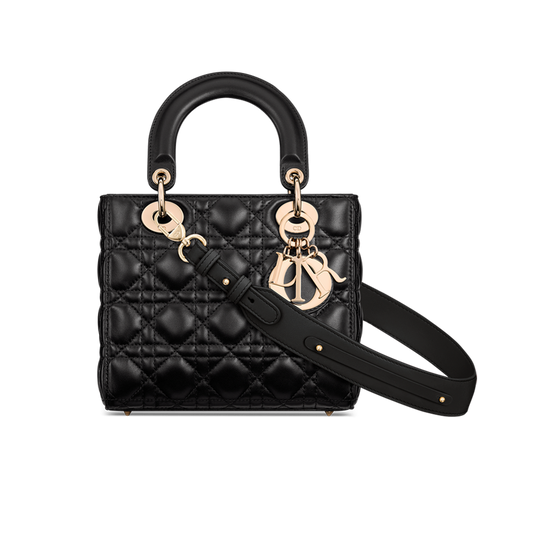 Christian Dior Small Lady Black Cannage Lambskin