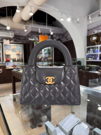 Chanel Nano Kelly Grey Calfskin
