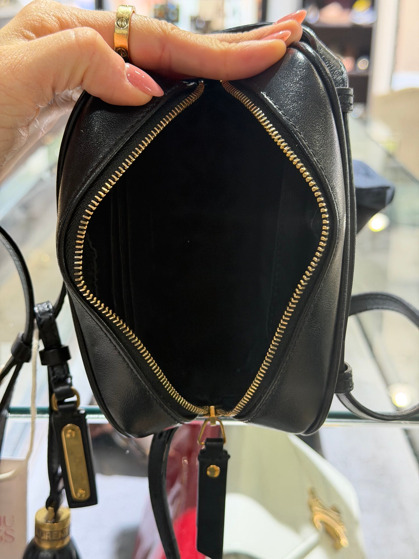 Pre-Owned YSL Lou Black Belt Bag