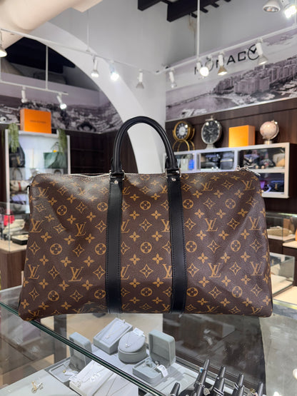 Louis Vuitton Monogram Macassar Keepall Bandouliere 45