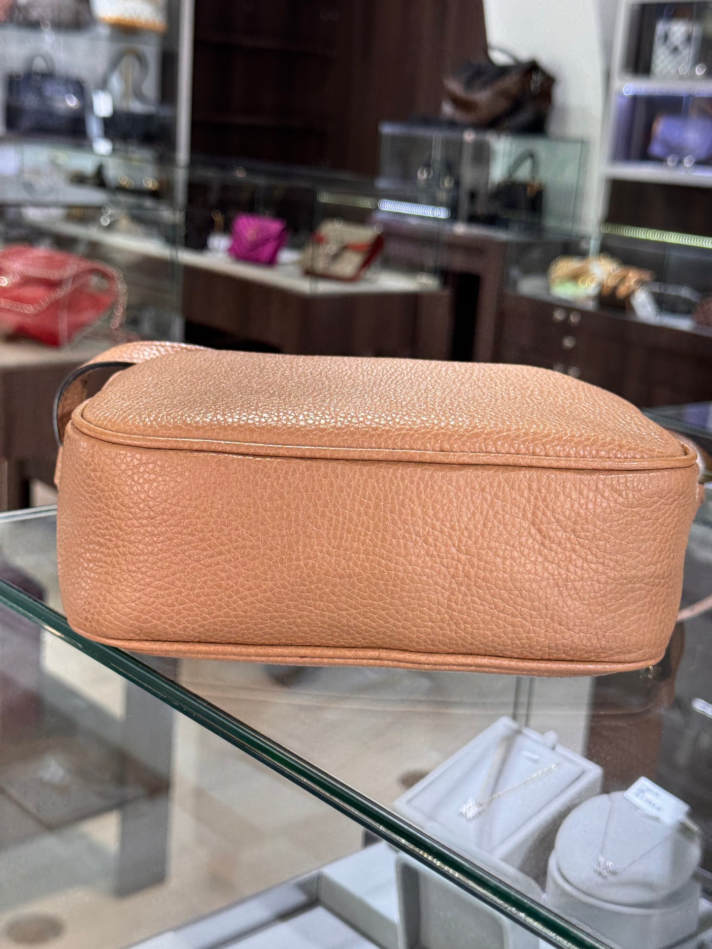 Gucci Small Soho Crossbody Camelia Bag